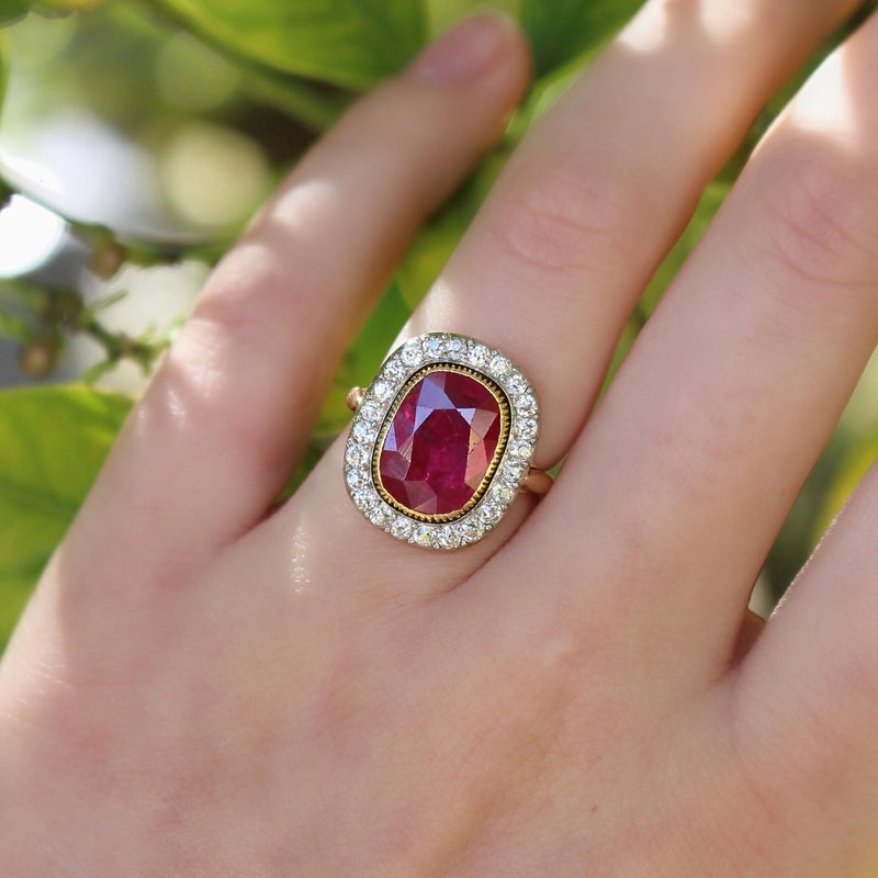 Ruby & Diamond Ring ~ VINTAGE – Fancy Flea Antiques